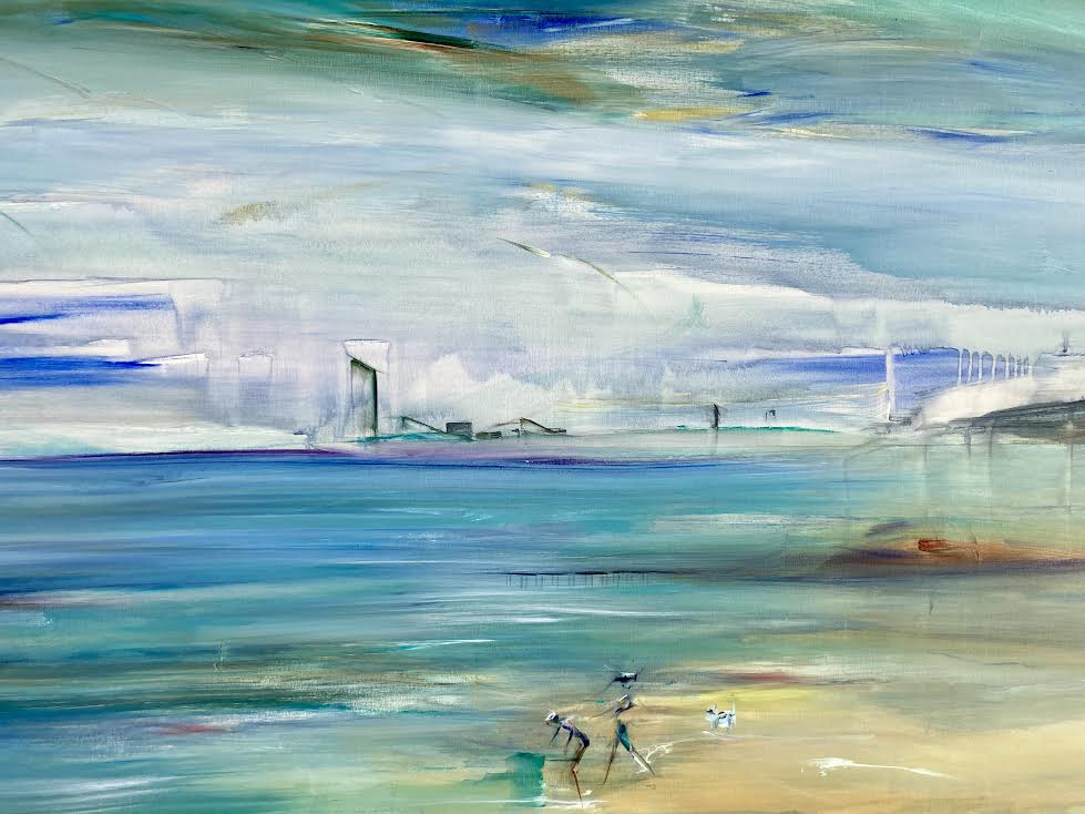 Børn slår smut på stranden i Risskov